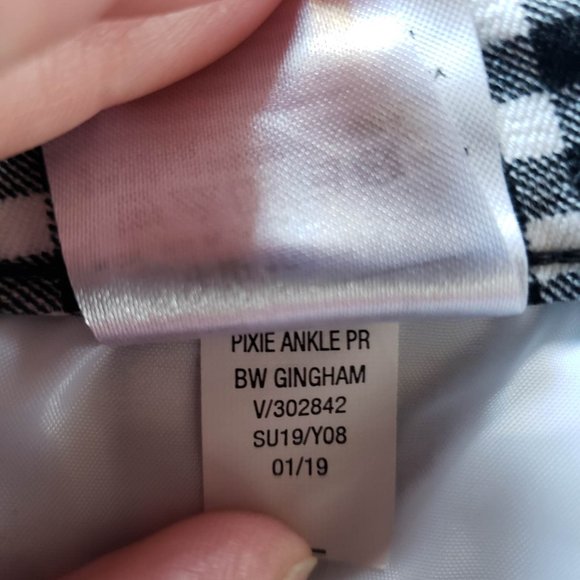 B&W gingham stretch pixie pants, mod, punk, cute! - Picture 3 of 7